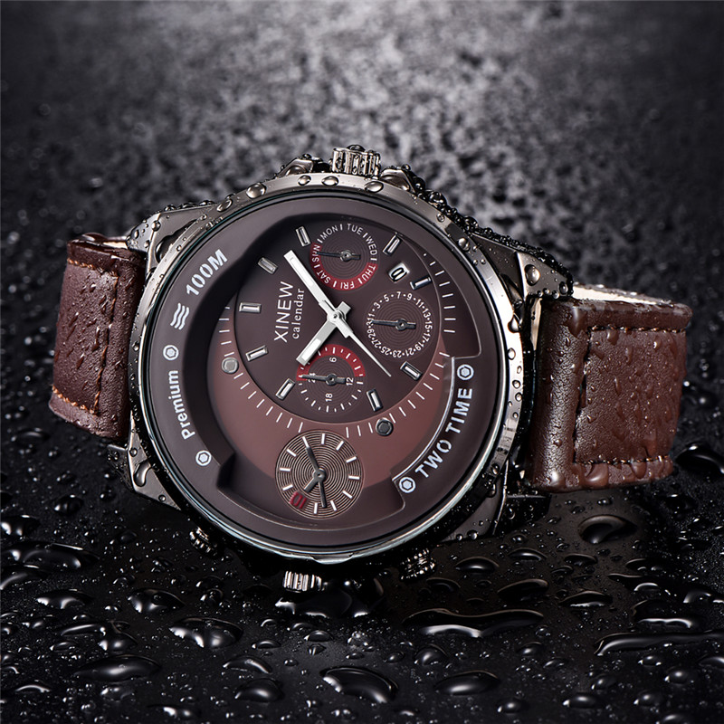 Original XINEW Brand Men Watch - огляд і ціна Leather Watch Band Men