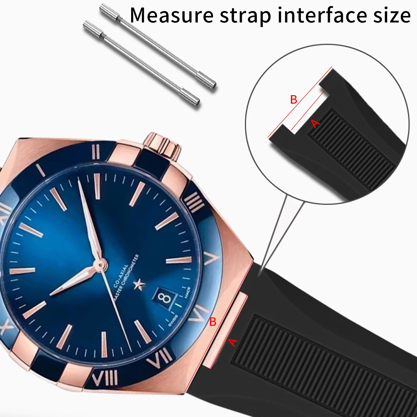 Notched silicone rubber watch  - огляд і ціна Omega Watch Constellation