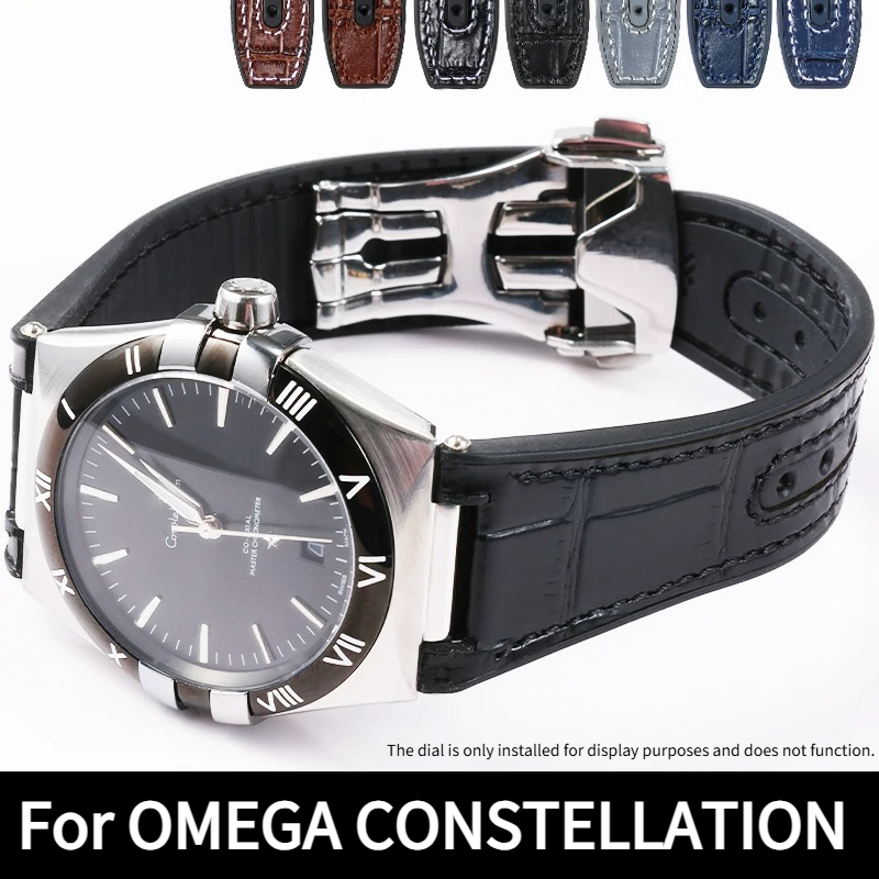 Crocodile-patterned genuine le - огляд і ціна Omega Watch Constellation