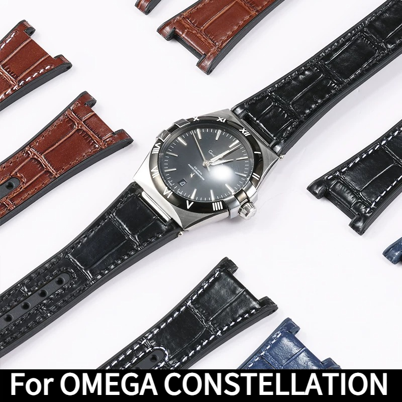 Crocodile-patterned genuine le - огляд і ціна Omega Watch Constellation