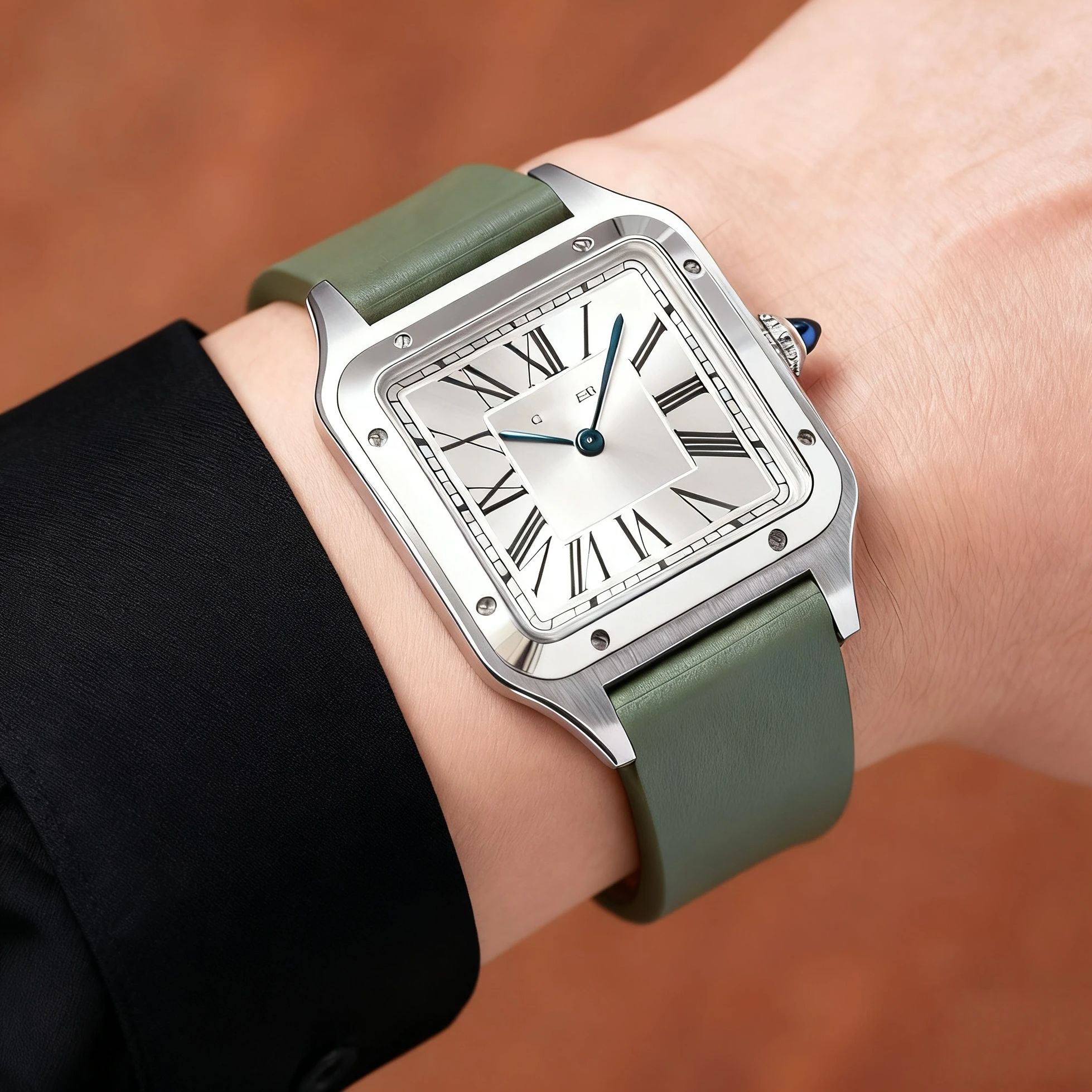 15.5mm 17.5mm Fit for Cartier  - огляд і ціна Cartier Watch Santos