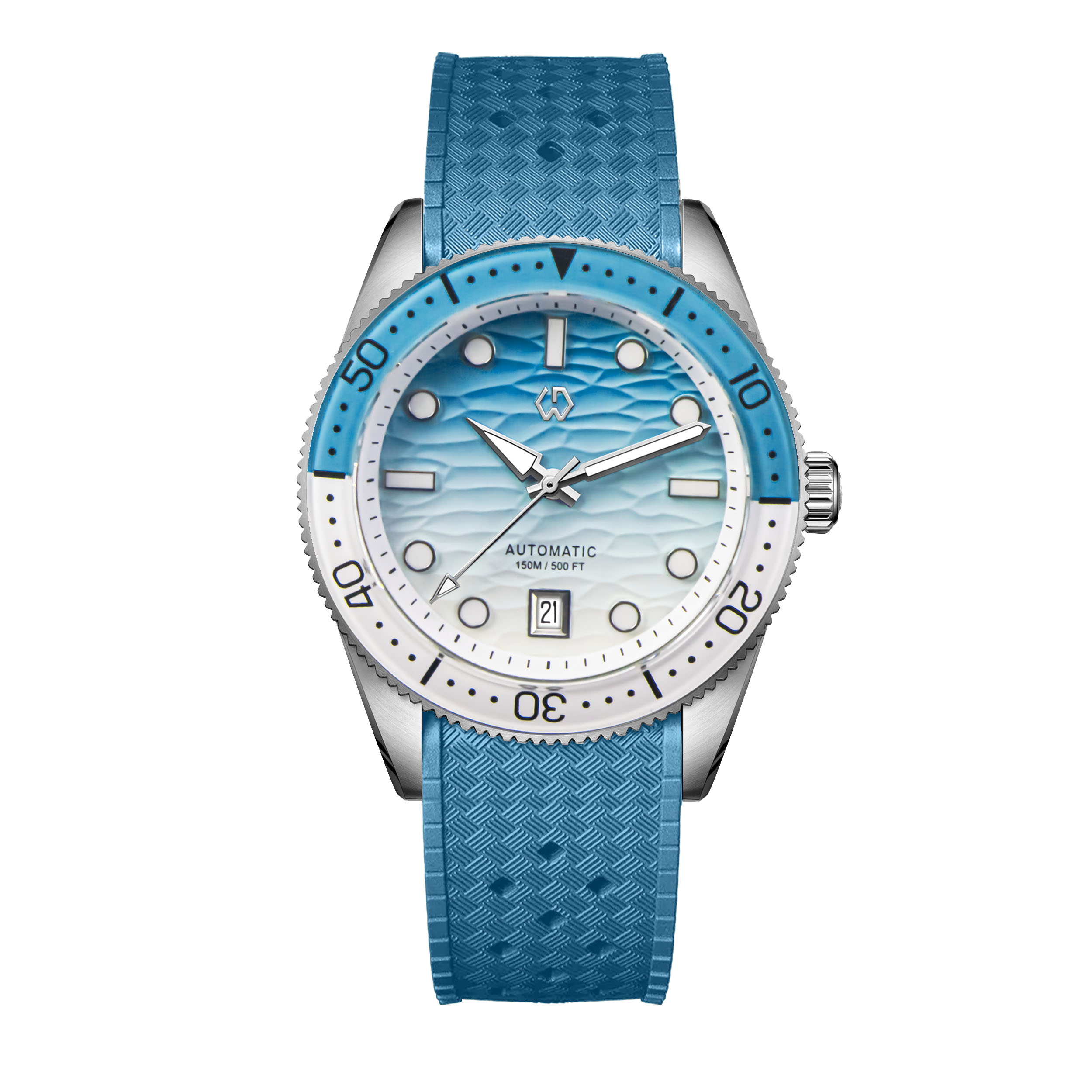 40mm Diver Watch Texture Men's - огляд і ціна Rubber Strap Diver