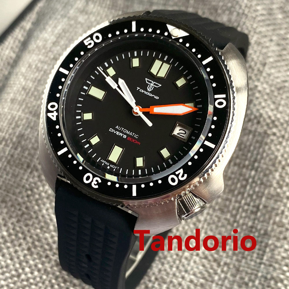 Tandorio 44mm Japan NH35/PT500 - огляд і ціна Rubber Strap Diver