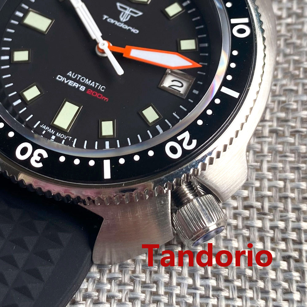 Tandorio 44mm Japan NH35/PT500 - огляд і ціна Rubber Strap Diver